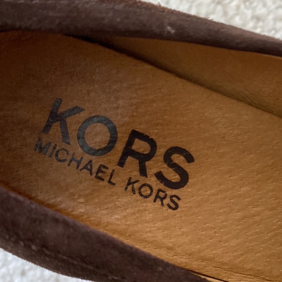 KORS Michael Kors chunky heel brown suede leather lined high heel - Picture 5 of 12